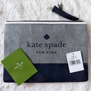 kate spade New York Ash Street Logo Pouch in blazer blue